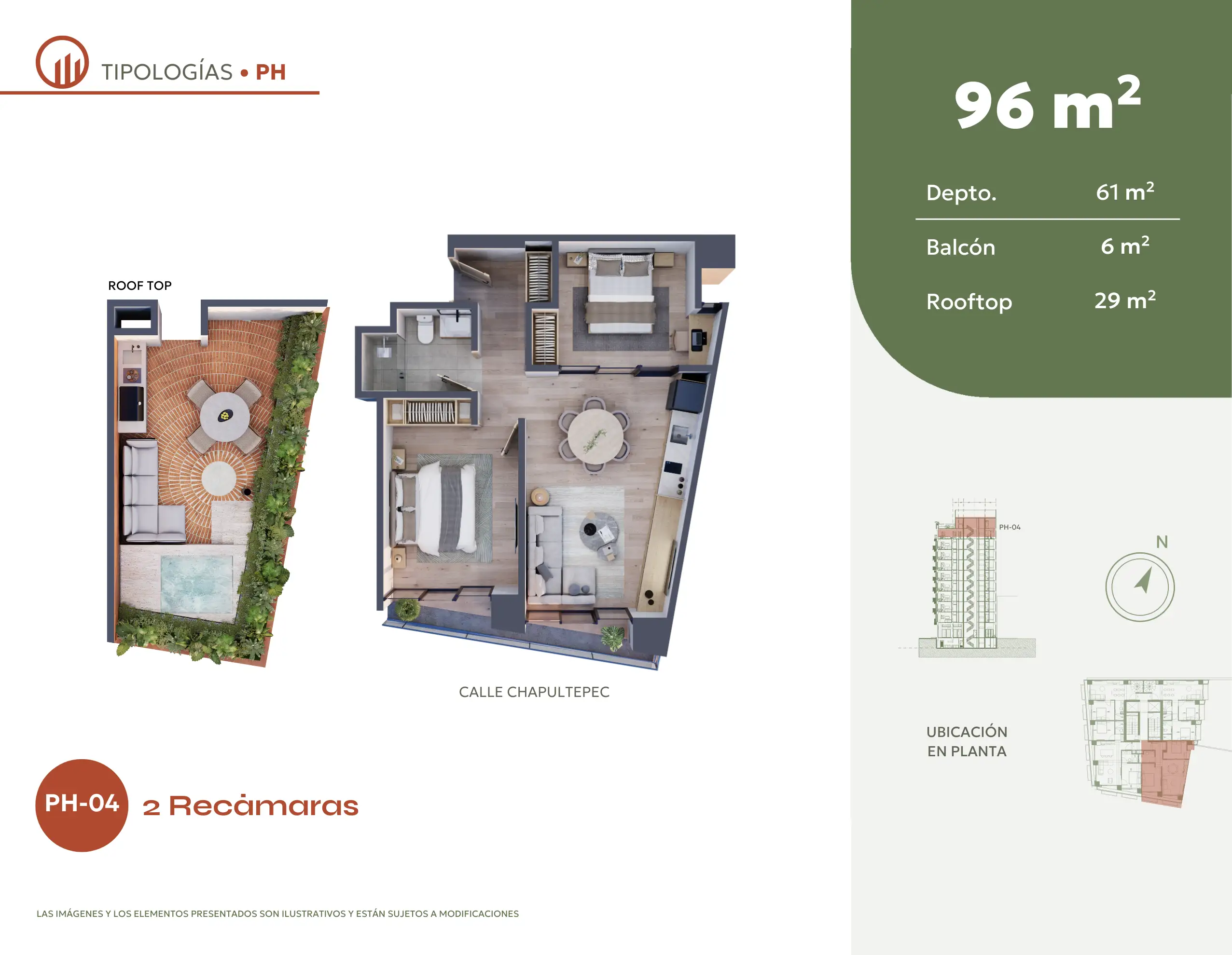 Tipología de departamento. Plano arquitectónico